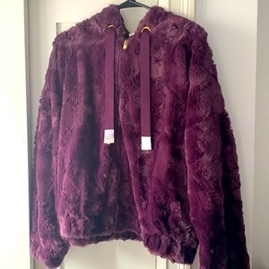 Faux fur purple jacket